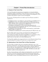 Chapter I: Forest Plan Introduction