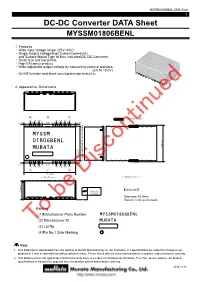 DC-DC Converter DATA Sheet