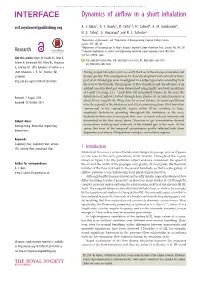 Dynamics of Airflow in a Short Inhalation Rsif.Royalsocietypublishing.Org A