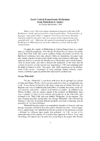 Early Central Pennsylvania Methodism: from Whitefield to Asbury by Charles Berkheimer, 1968