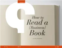 How to Read a [Business] Book