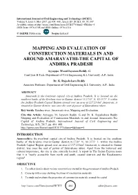 Mapping and Evaluation of Construction Materials in and Around Amaravathi-The Capital of Andhra Pradesh