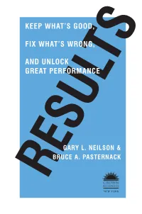 Results: Keep What's Good, Fix What's Wrong, and Unlock Great Performance