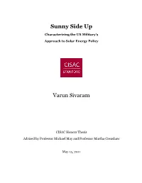 Sunny Side up Varun Sivaram