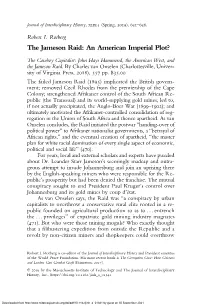 The Jameson Raid: an American Imperial Plot?