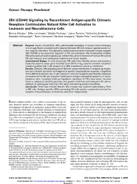 2B4 (CD244) Signaling by Recombinant Antigen-Specific Chimeric
