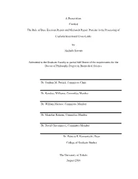 A Dissertation Entitled the Role of Base Excision Repair And
