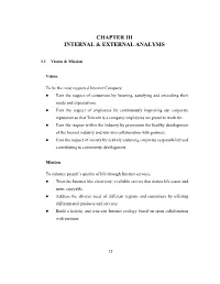 Chapter Iii Internal & External Analysis