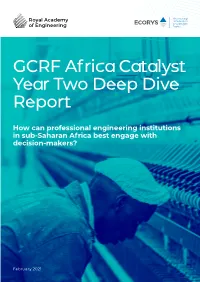 GCRF Africa Catalyst Year Two Deep Dive Report: How Can Sub-Saharan