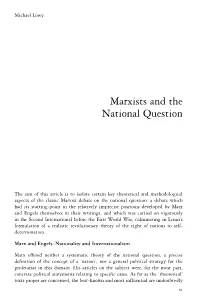 Marxists and the National Question