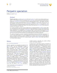Peripatric Speciation Andrew Z