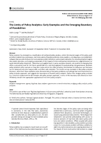 The Limits of Policy Analytics: Early Examples and the Emerging Boundary of Possibilities