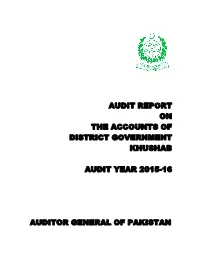 Audit Report on the Accounts of District Government Khushab Audit Year