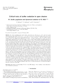 Critical Tests of Stellar Evolution in Open Clusters