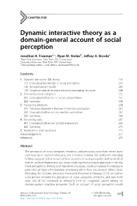 Dynamic Interactive Theory As a Domain-General Account of Social Perception
