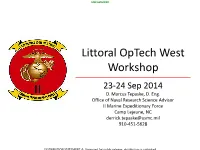 Littoral Optech West Workshop 23-24 Sep 2014 D