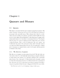 Quasars and Blazars