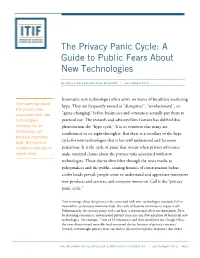 The Privacy Panic Cycle: a Guide to Public Fears About New Technologies