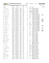 WV Racing Commission WHELP04 02/12/2018 15:08:21 02/01/2018 WV Whelped Greyhounds: Less Than 7 Years Page 1 of 95