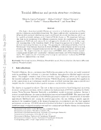 Toroidal Diffusions and Protein Structure Evolution
