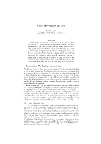 Case Movement in Pps