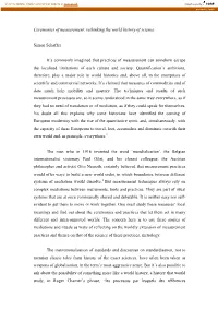 Ceremonies of Measurement: Rethinking the World History of Science