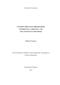 Dream Poems, Experiential Narrative, and the Continuity Hypothesis
