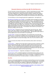 Executive Summary and Overview by the Chief Executive