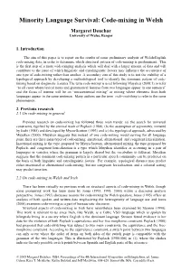 Minority Language Survival: Code-Mixing in Welsh