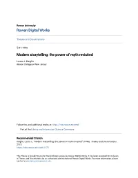 Modern Storytelling: the Power of Myth Revisited