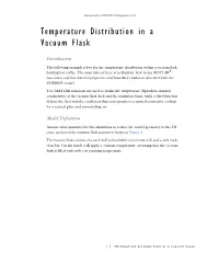 Temperature Distribution in a Vacuum Flask