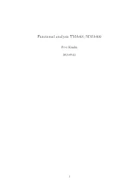 Functional Analysis TMA401/MMA400