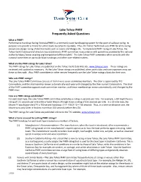 Lake Tahoe PHRF Frequently Asked Questions