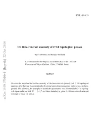 On Time-Reversal Anomaly of 2+1D Topological Phases
