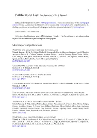 Publication List for Amaury H.M.J. Triaud Most Important Publications