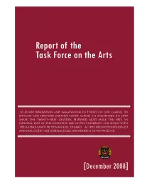 Report of the Task Force on the Arts