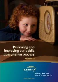 Reviewing and Improving Our Public Consultation Process Appendix 7A