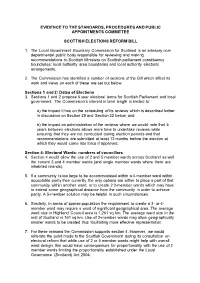 Submission from Local Government Boundary