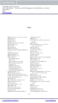 The Kuzari and the Shaping of Jewish Identity, 1167-1900 Adam Shear Index More Information