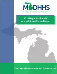2016 Hepatitis B and C Annual Surveillance Report