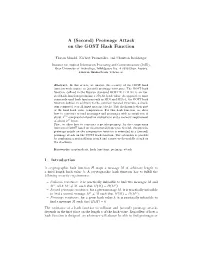 A (Second) Preimage Attack on the GOST Hash Function