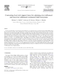 Contrasting Food-Web Support Bases for Adjoining River-Influenced And