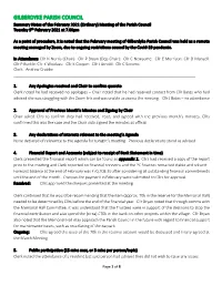 February 2021 Summary Notes Of