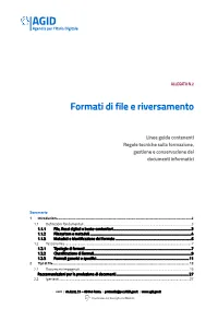 Formati Di File E Riversamento