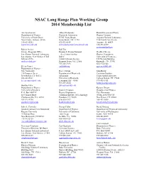 NSAC Subcommittee Membership List