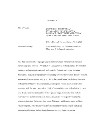 An Examination of News Media Language About Welfare Reform and Recipients from 1996 to 2016