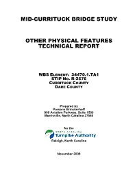Mid-Currituck Bridge Study Other Physcial Features Technical Report