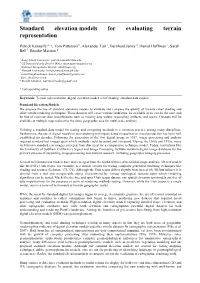 Standard Elevation Models for Evaluating Terrain Representation
