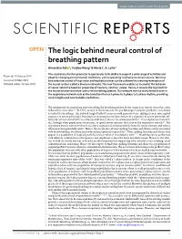 The Logic Behind Neural Control of Breathing Pattern Alona Ben-Tal 1, Yunjiao Wang2 & Maria C