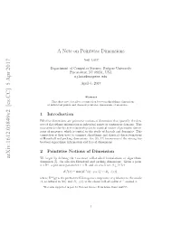 A Note on Pointwise Dimensions